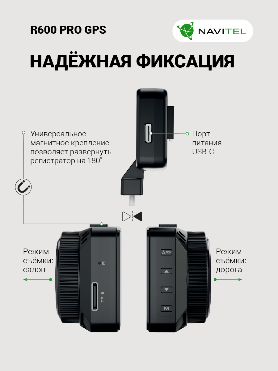 NAVITEL R600 PRO GPS — с голосовым управлением, Wi-Fi, функциями цифрового спидометра и GPS-информера
