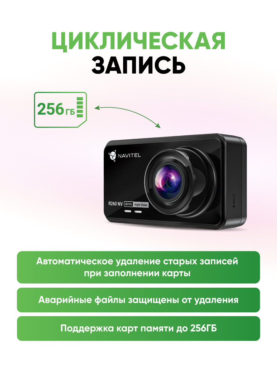 NAVITEL R260 NV — обзор 140°, Full HD, 60 FPS